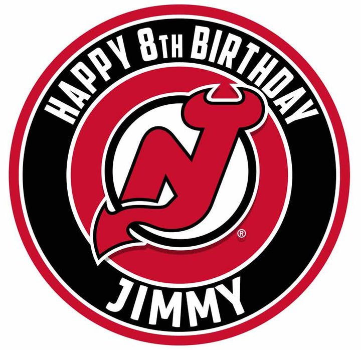 New Jersey Devils Edible Cake Toppers Round