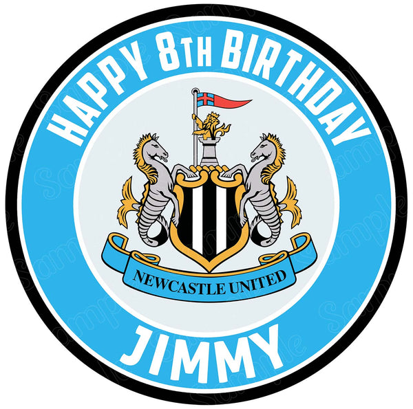 Newcastle United FC Edible Cake Toppers Round