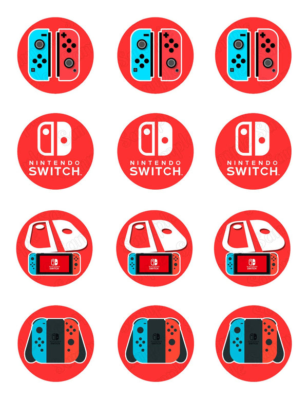 Nintemdo Switch Edible Cupcake Toppers