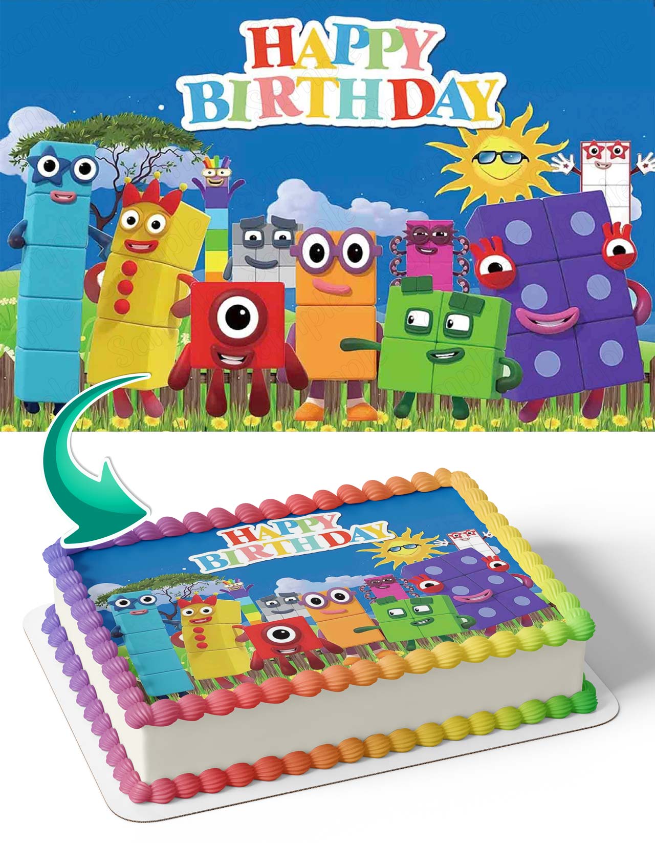 Numberblocks BBFondant Edible Cake Toppers – Edible Cake Topper Corp