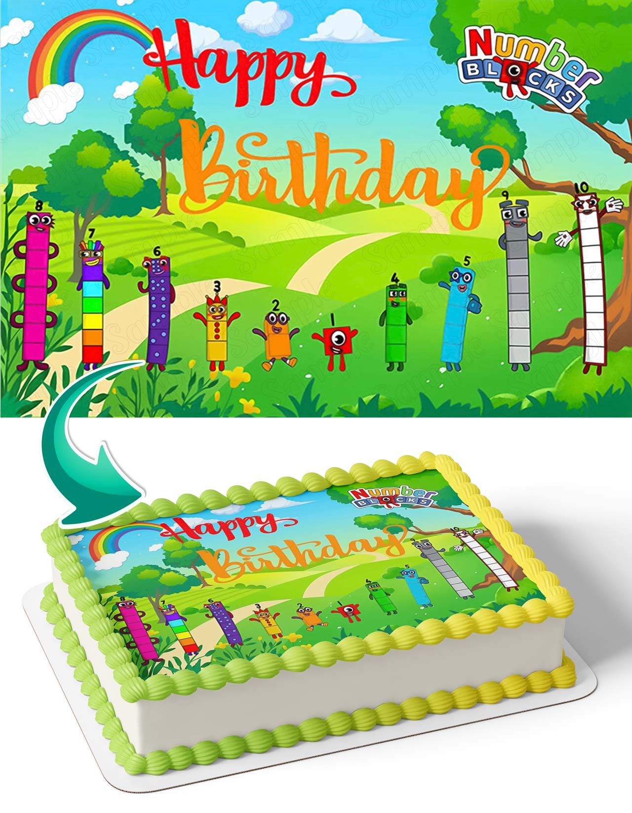 Adornos comestibles para tartas de Numberblocks GB – Edible Cake Topper ...