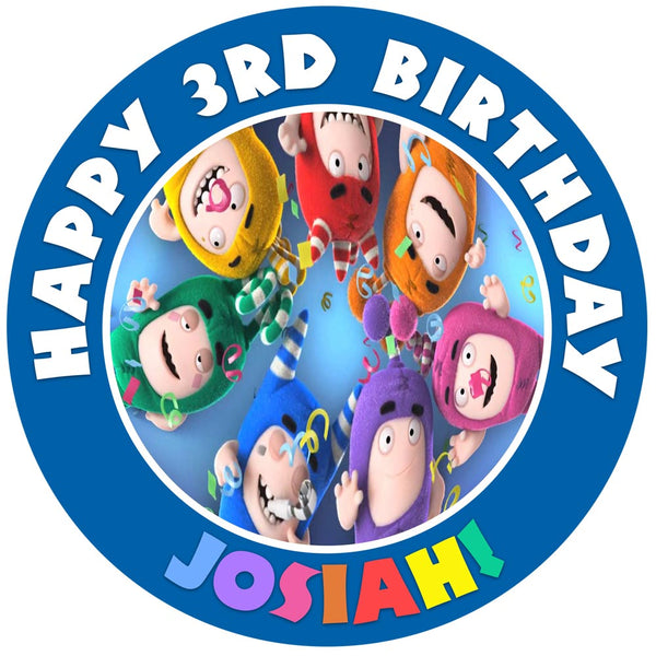Oddbods Edible Cake Toppers Round