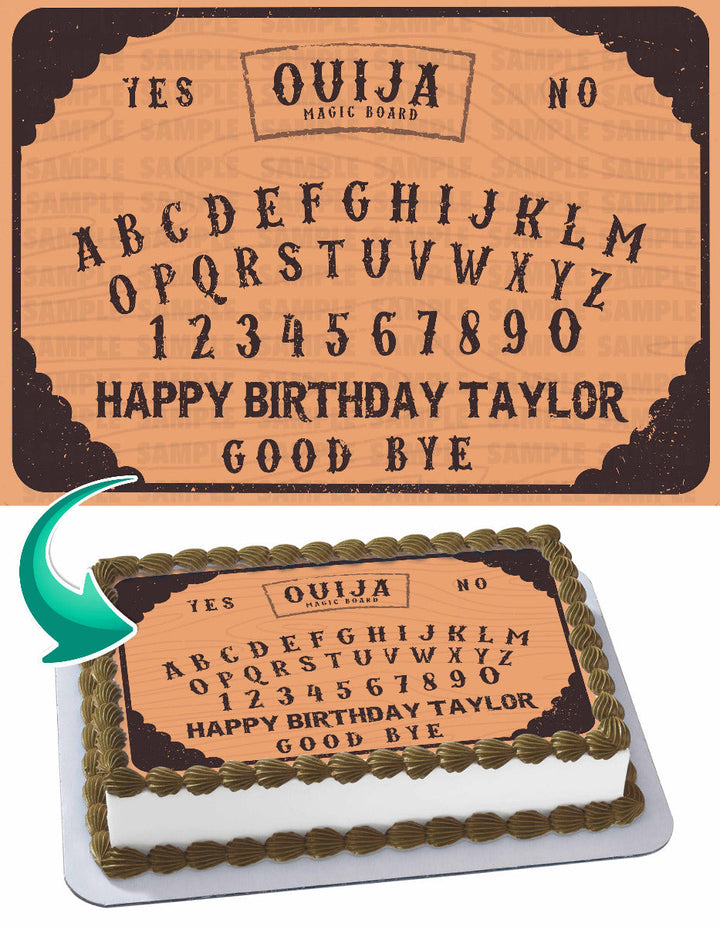 Ouija Board Edible Cake Toppers