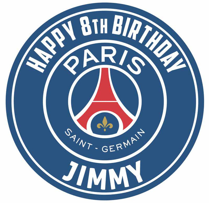 Paris Saint Germain FC Edible Cake Toppers Round