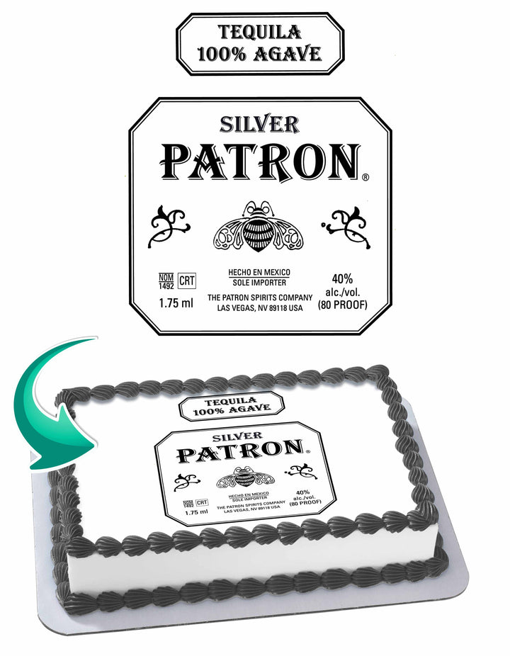 Patron Tequila Edible Cake Toppers