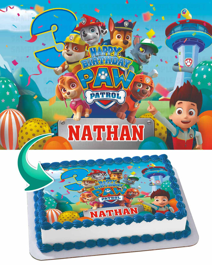 Paw Patrol Edible Cake Toppers