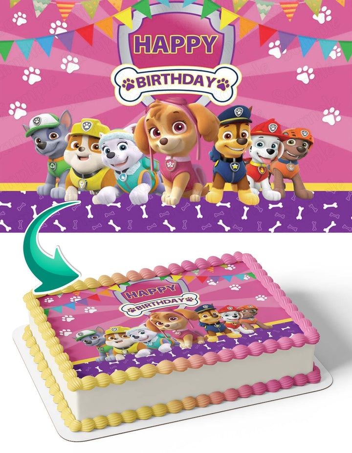 PAW Patrol Girls Pink PB Edible Cake Toppers – Ediblecaketopper