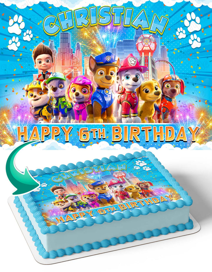 Paw Patrol The Movie B Edible Cake Toppers