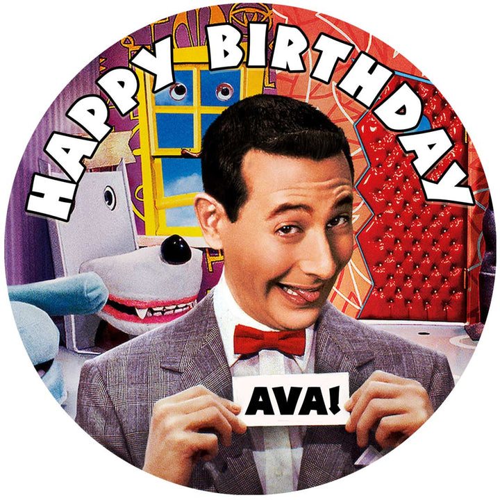 Pee wees Playhouse Edible Cake Toppers Round