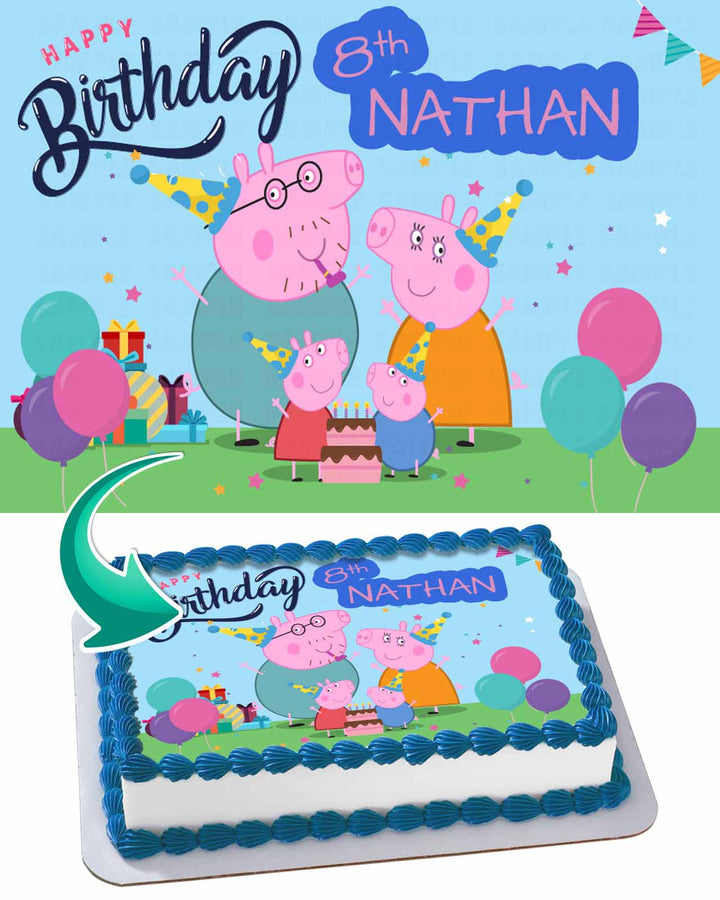 Peppa Pig Edible Cake Toppers