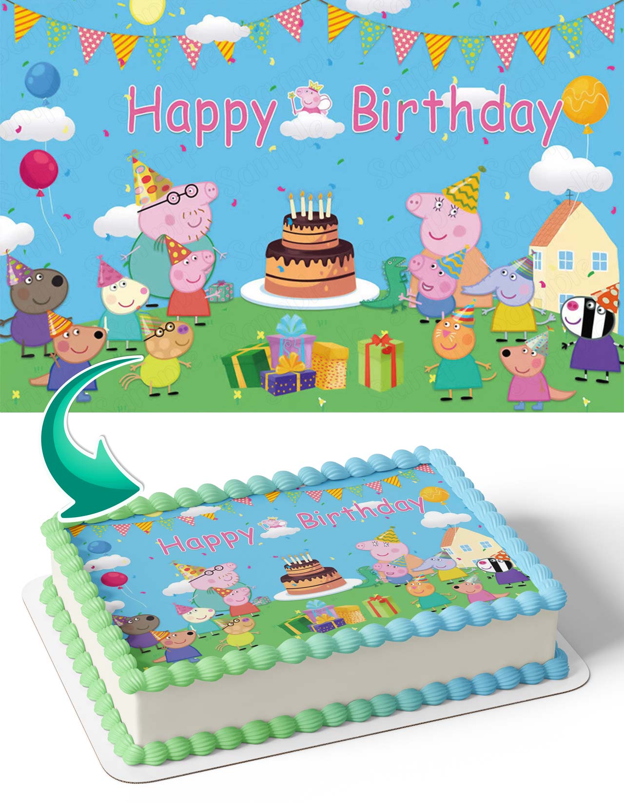 Peppa Pig BG Edible Cake Toppers – Edible Cake Topper Corp