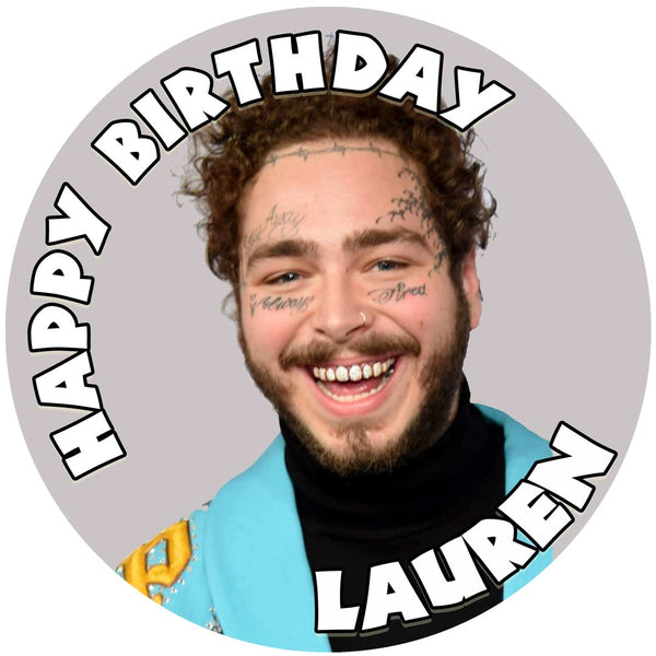Post Malone Edible Cake Toppers Round
