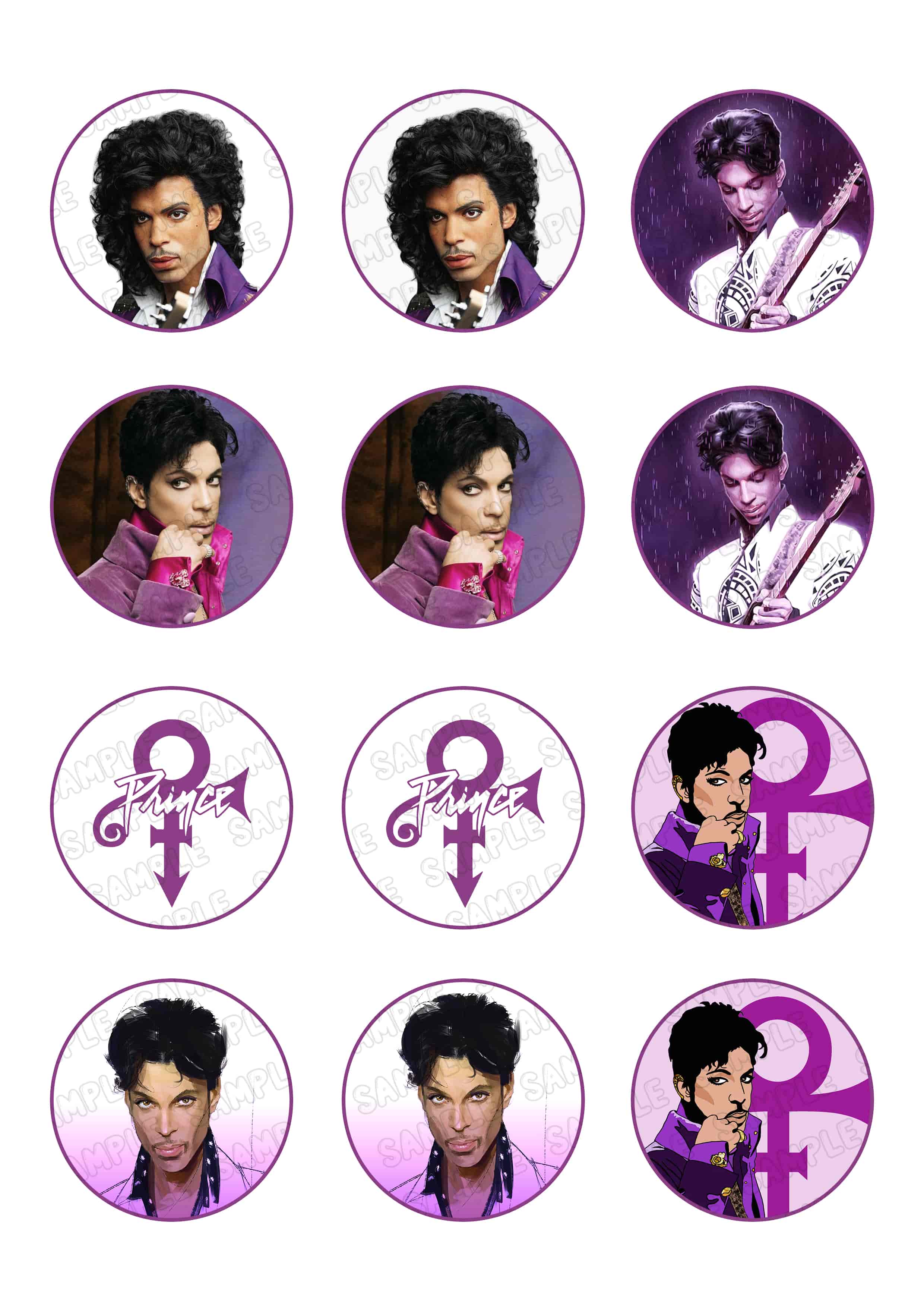 Prince Tree Topper Prince Singer Edible Cupcake Toppers – Ediblecaketopper