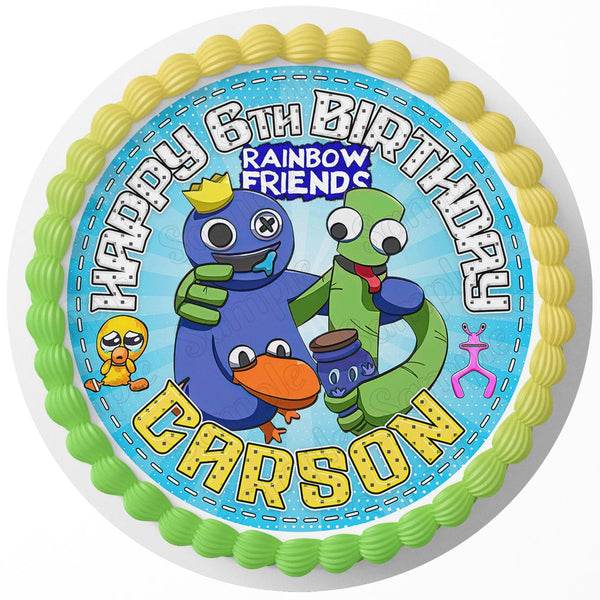 Rainbow Friends Robox Edible Cake Toppers Round