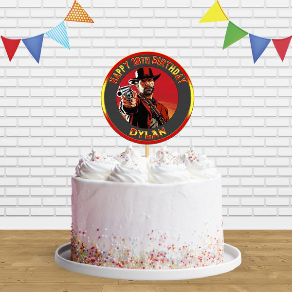 Red Dead Cake Topper Centerpiece Birthday Party Decorations CP546