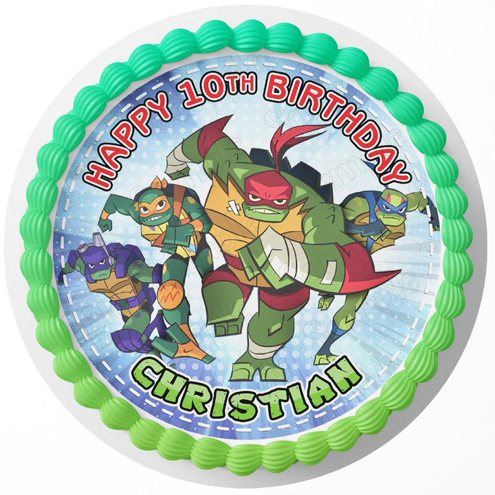  Teenage Mutant Ninja Kids Fun  Edible Cake Toppers Round