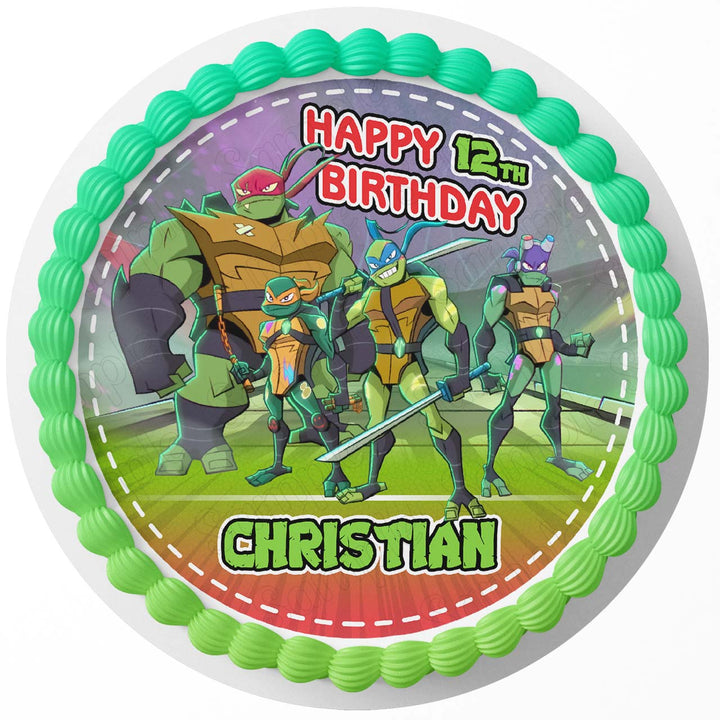 Teenage Mutant Ninja Kids Fun  Edible Cake Toppers Round