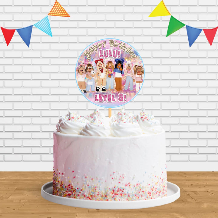 Robox Girls Pink Cake Topper Centerpiece Birthday Party Decorations CP865