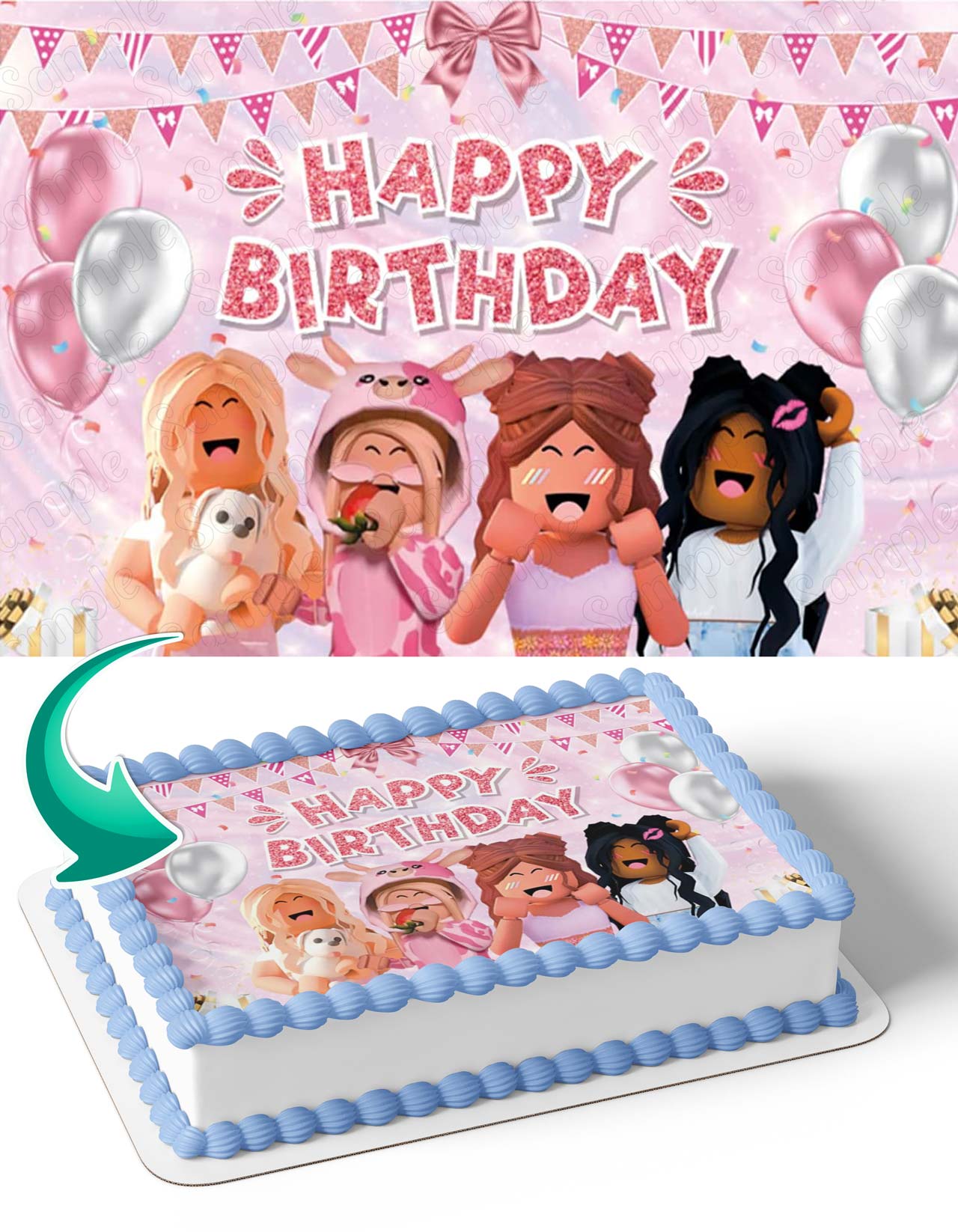 Roblox Pink Girl RBP Edible Cake Toppers Ediblecaketopper roblox-pink-girl-rbp-edible-cake-toppers-ediblecaketopper