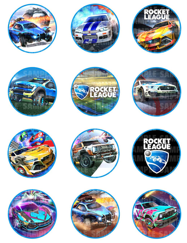 Rocket League Cupcakes Cookies Edible Cupcake Toppers