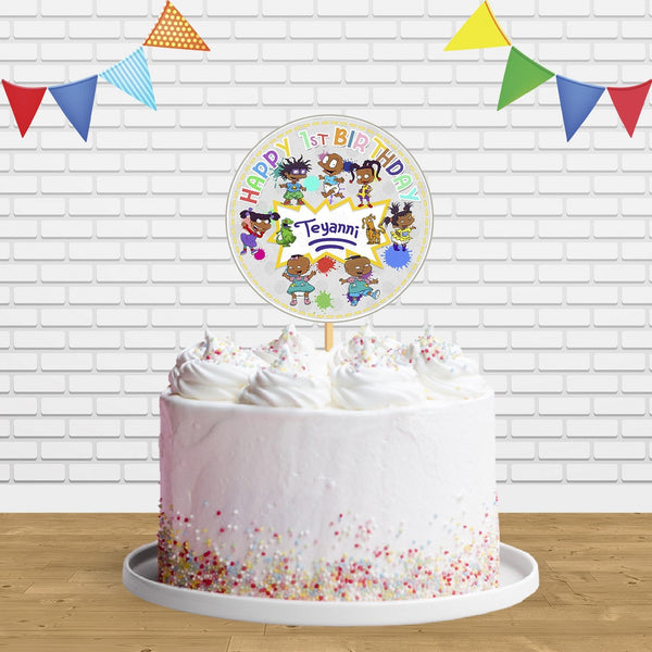  Afro American Kids Cake Topper Centerpiece Birthday Party Decorations CP559