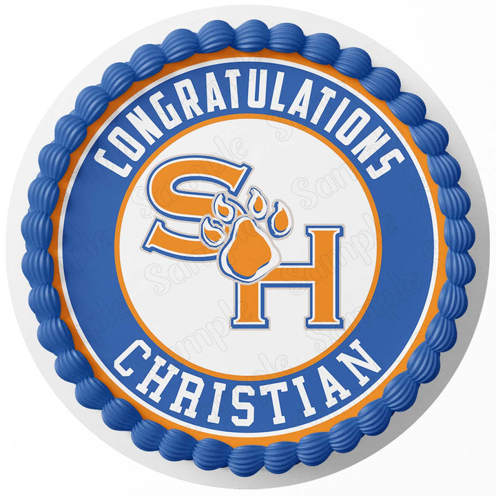 Sam Houston State University Edible Cake Toppers Round