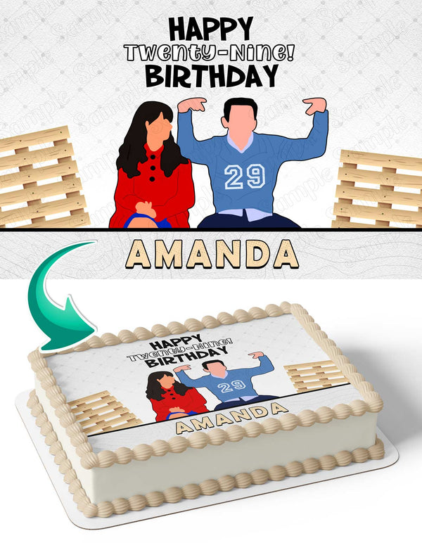 Schmidt 29 Birthday New Girl Jessday Edible Cake Toppers