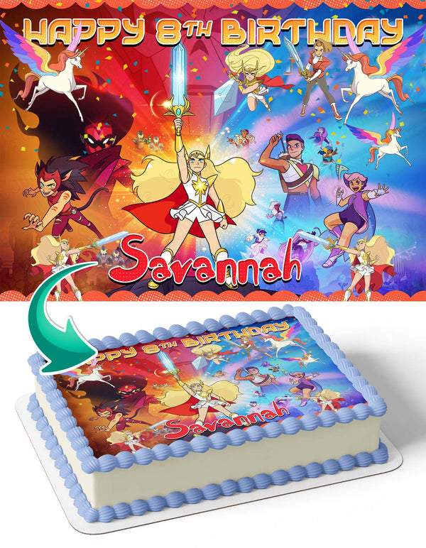 She Ra the Princess of the Power Adora Edible Cake Toppers
