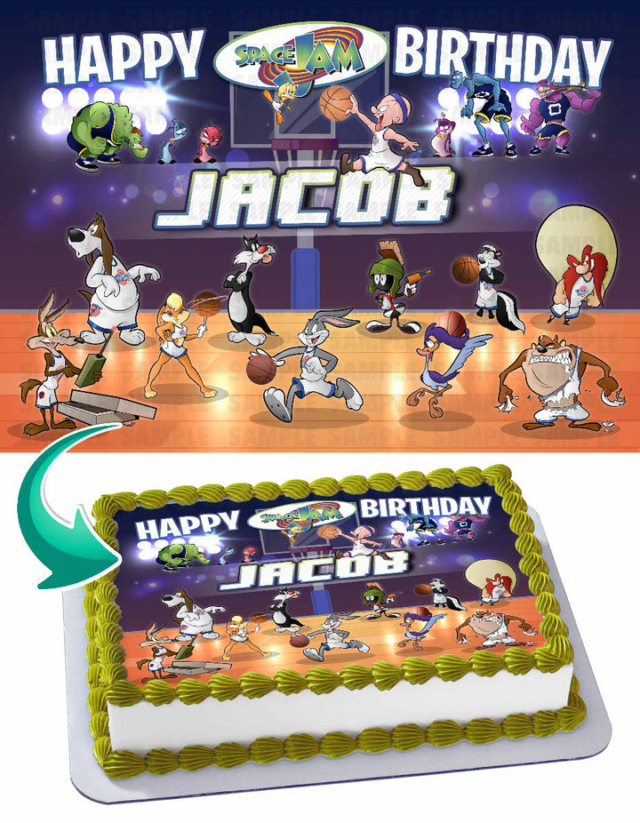 Space Jam Looney Tunes Edible Cake Toppers