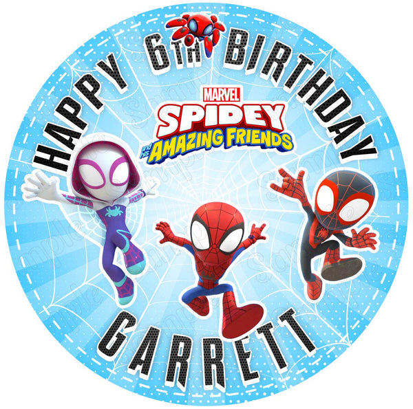 Spidey And His Amazing Friends Edible Cake Toppers Round