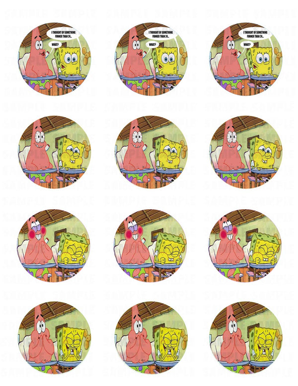 Sponge Funnier than 24 Edible Cupcake Toppers