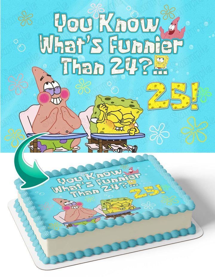 Sponge Whats Funnier Than 24 25 P Edible Cake Toppers