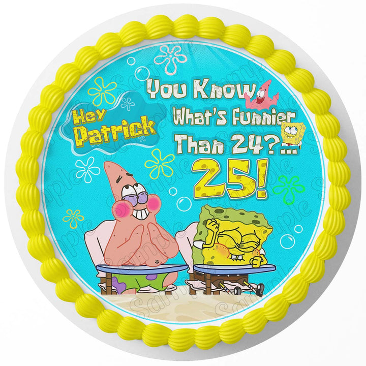 Sponge Whats Funnier Than 24 25 Edible Cake Toppers Round