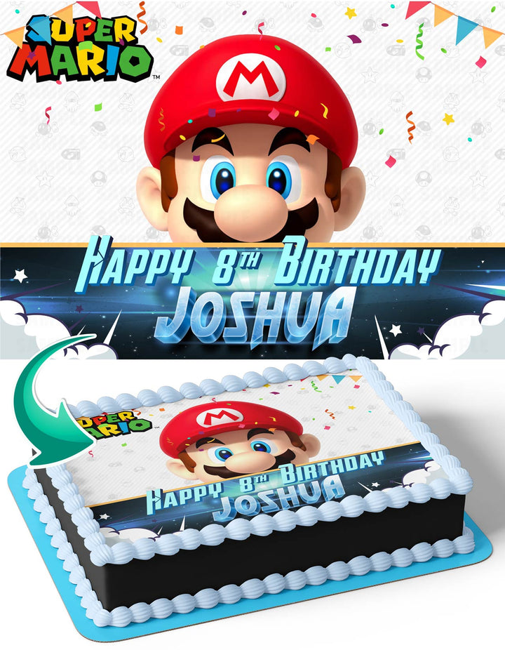 Super Mario Bros MB Edible Cake Toppers
