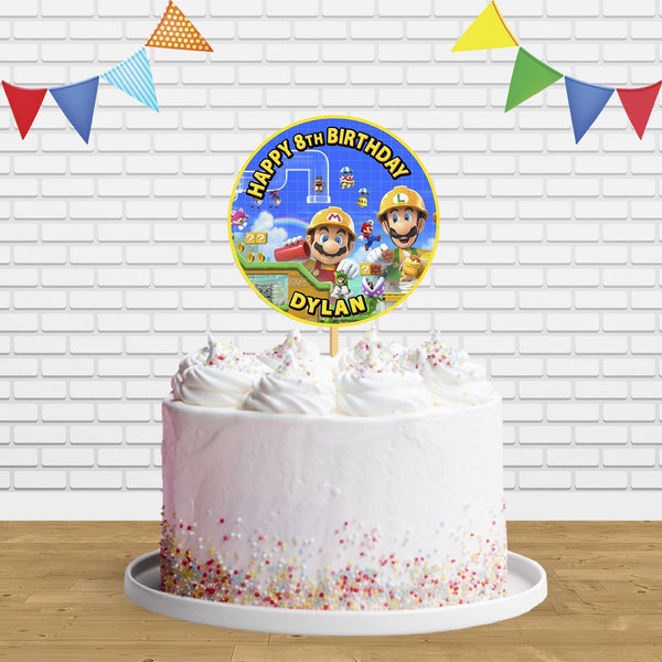 Super Bros Cake Topper Centerpiece Birthday Party Decorations CP624