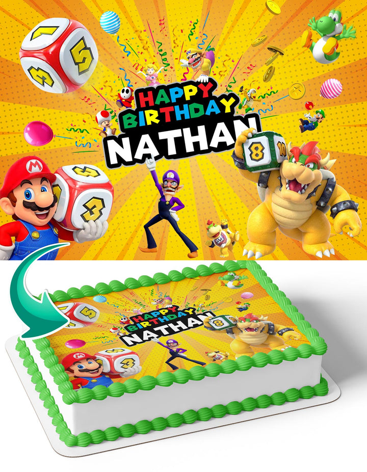 Super Mario Party Edible Cake Toppers