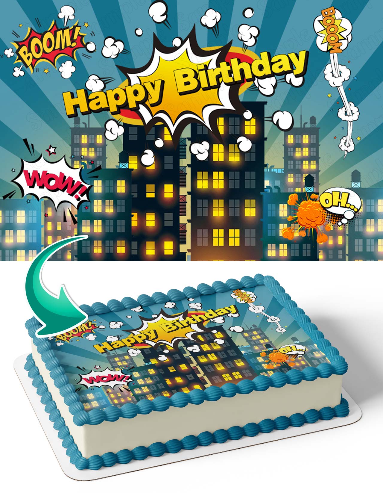 Superhero City Building TowerSHB Edible Cake Toppers – Ediblecaketopper