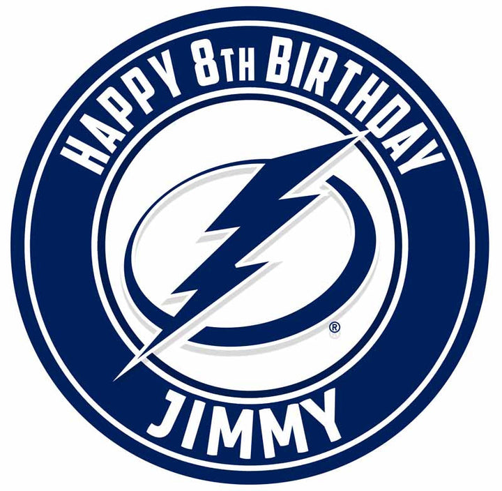 Tampa Bay Lightning Edible Cake Toppers Round