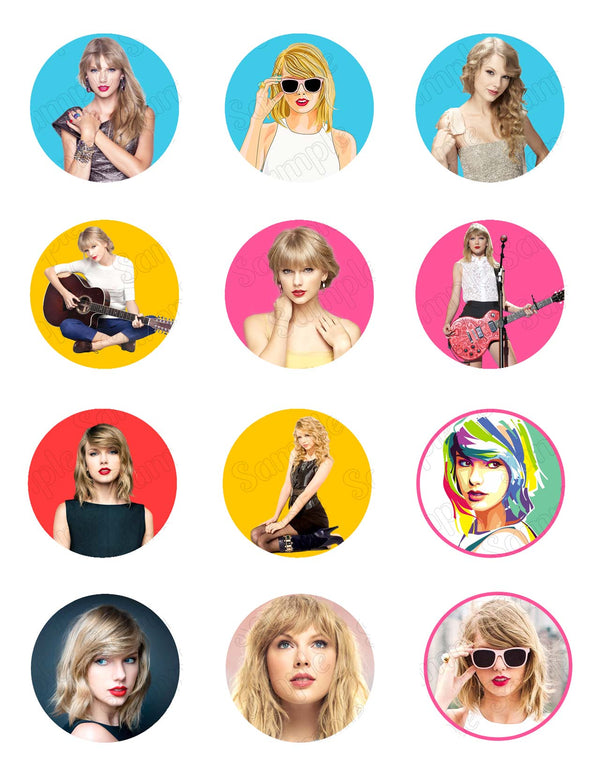 Taylor Swifht Edible Cupcake Toppers