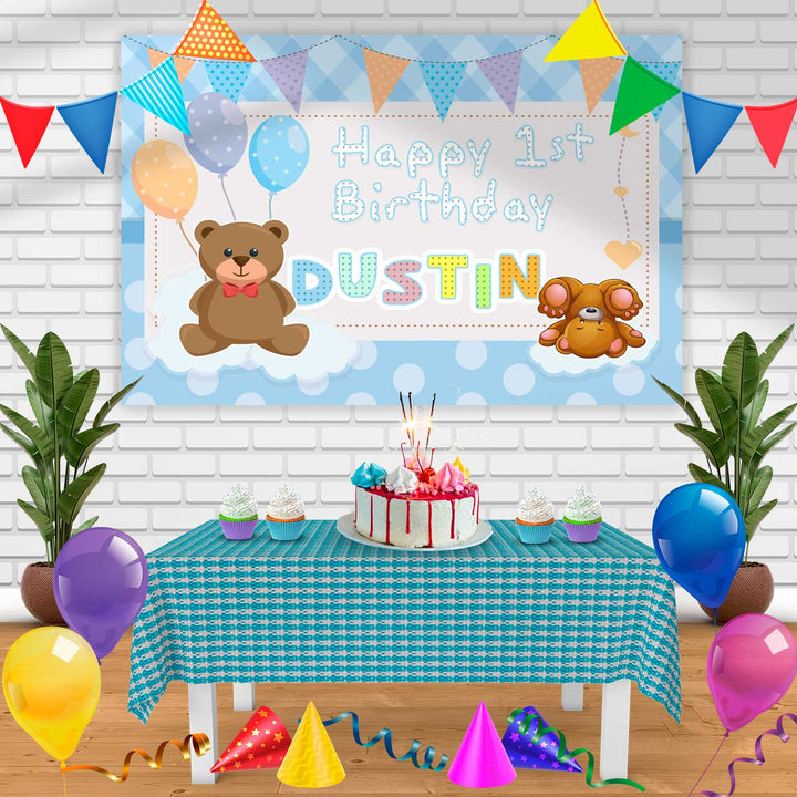 Teddy Bear Baby Shower Birthday Birthday Banner Personalized Party Backdrop Decoration