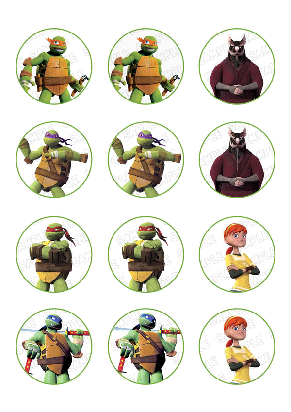 Teenage Mutant Ninja Edible Cupcake Toppers