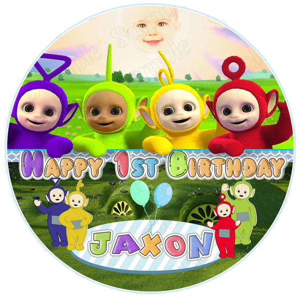 Tele Kids Fun Tubbies Edible Cake Toppers Round