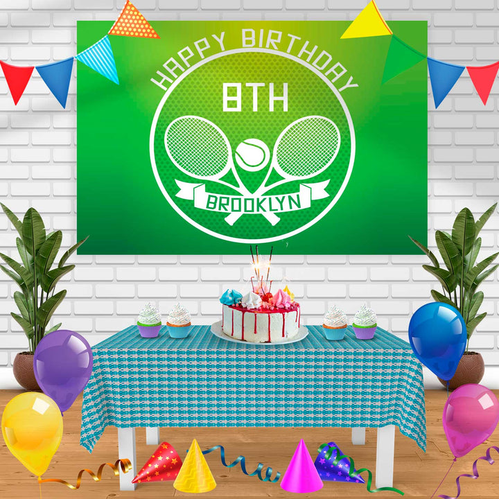 TENNIS Birthday Banner Personalized Party Backdrop Decoration