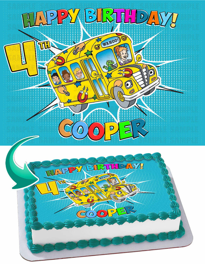 The Magic School Bus Edible Cake Toppers