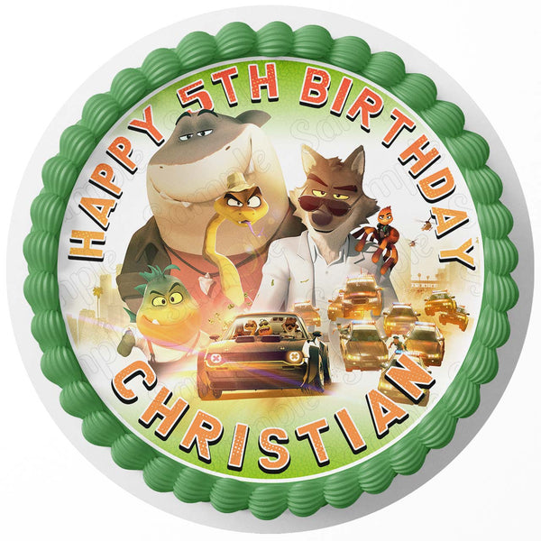 The Bad Guys Edible Cake Toppers Round