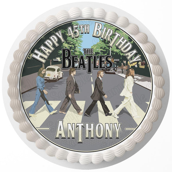 Classic Rock Band  Edible Cake Toppers Round