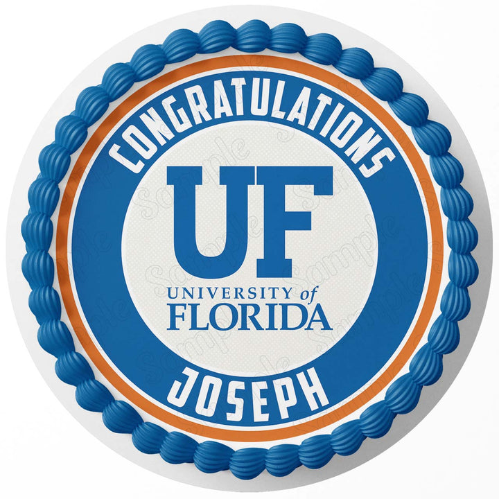 University of Florida Edible Cake Toppers Round