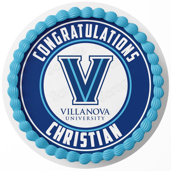 Villanova University Edible Cake Toppers Round