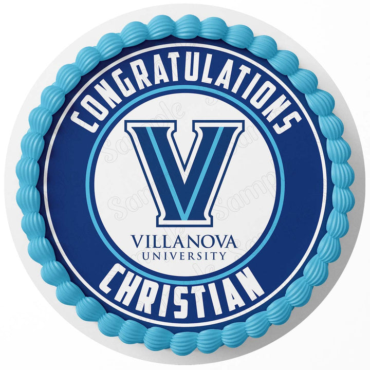 Villanova University Edible Cake Toppers Round