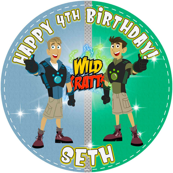 Wild Kids Fun Series Krats Edible Cake Toppers Round